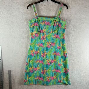 Key West Women's Spaghetti Strap Seafoam Donnie Bow Short Sundress Multi Size 10